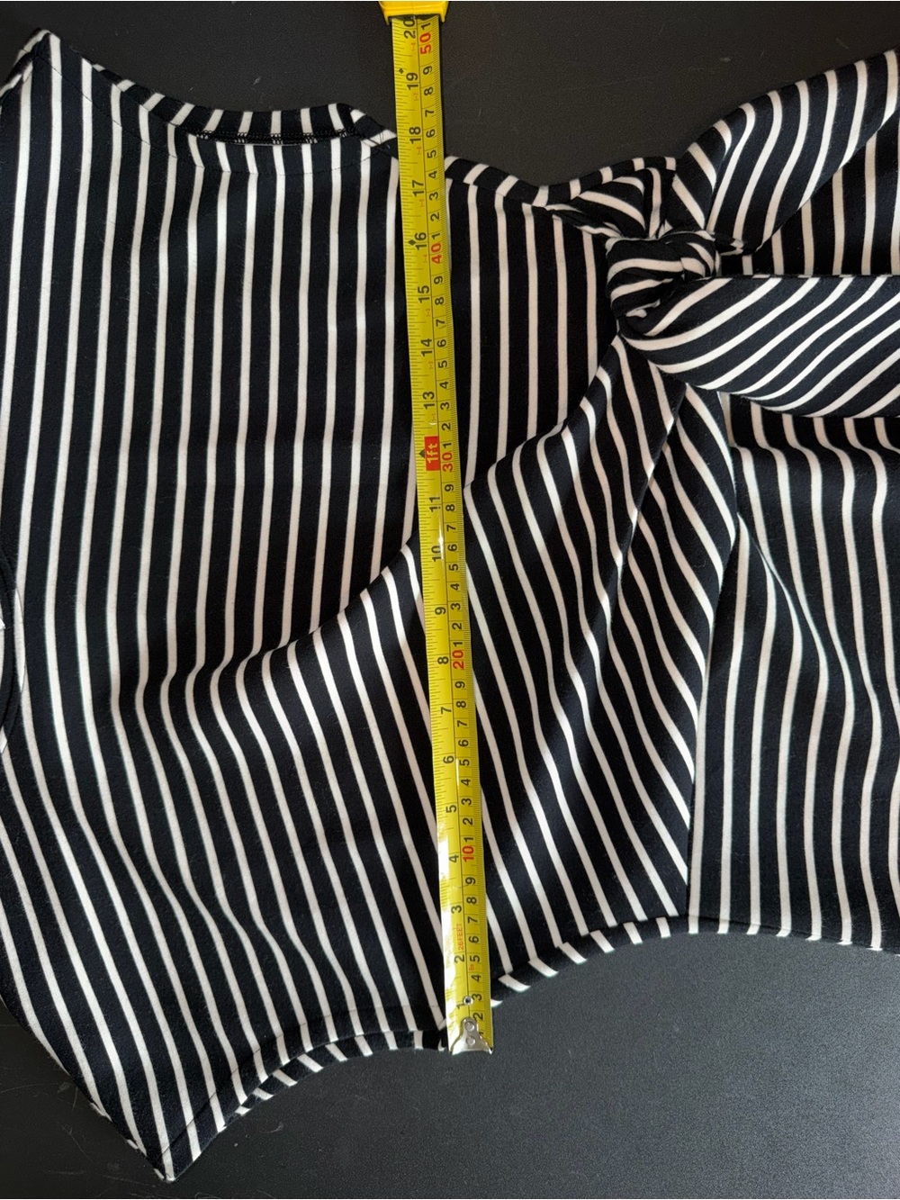 Spanx Modal Striped Tie-Waist Midi Dress - Black & White - Picture 7 of 8